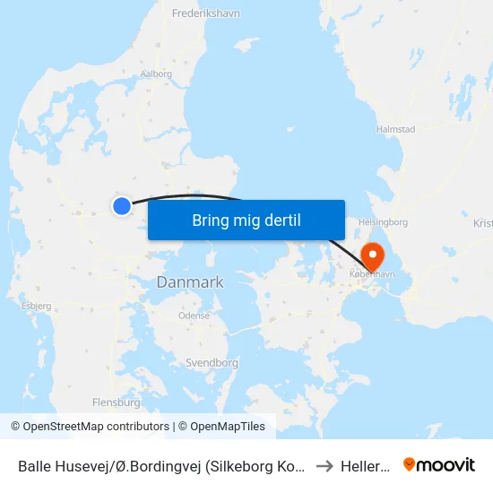 Balle Husevej/Ø.Bordingvej (Silkeborg Kom) to Hellerup map