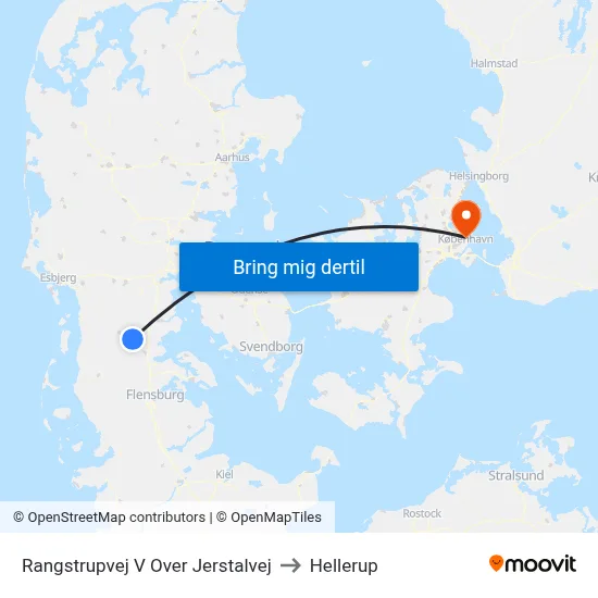 Rangstrupvej V Over Jerstalvej to Hellerup map