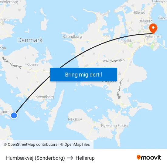 Humbækvej (Sønderborg) to Hellerup map