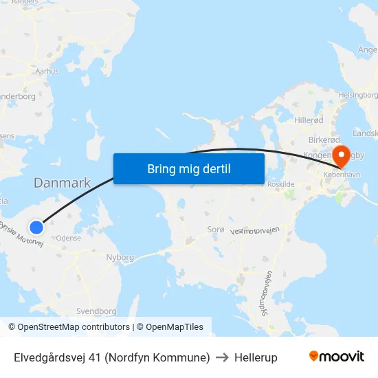Elvedgårdsvej 41 (Nordfyn Kommune) to Hellerup map