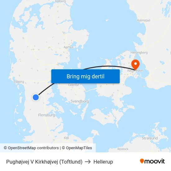 Pughøjvej V Kirkhøjvej (Toftlund) to Hellerup map