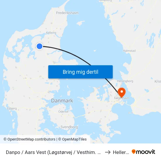 Danpo / Aars Vest (Løgstørvej / Vesthim. Komm) to Hellerup map