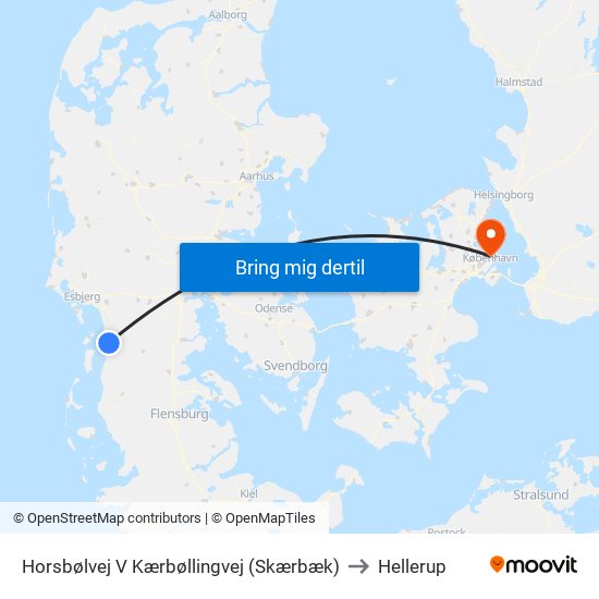 Horsbølvej V Kærbøllingvej (Skærbæk) to Hellerup map