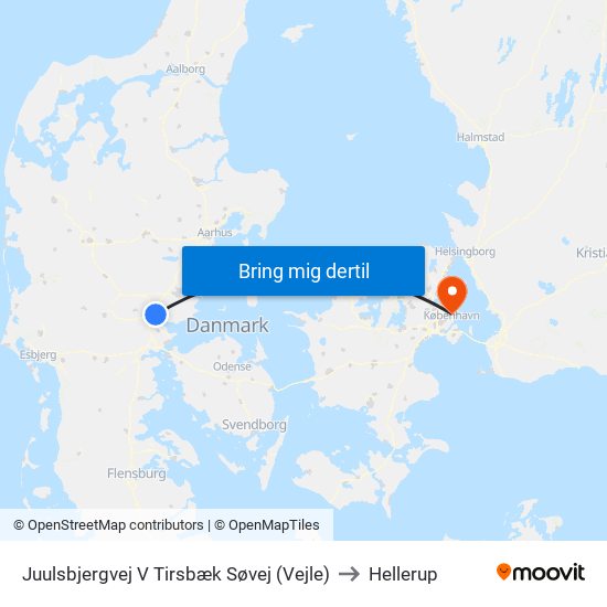 Juulsbjergvej V Tirsbæk Søvej (Vejle) to Hellerup map
