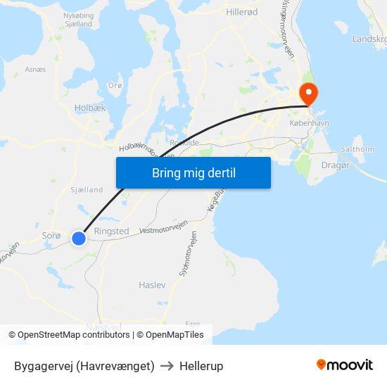 Bygagervej (Havrevænget) to Hellerup map