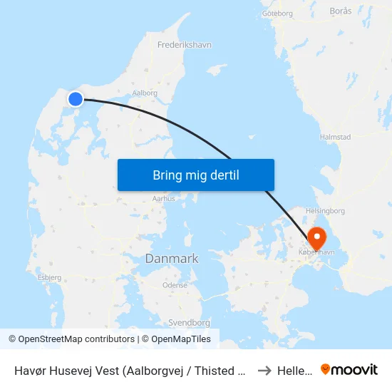 Havør Husevej Vest (Aalborgvej / Thisted Kommune) to Hellerup map