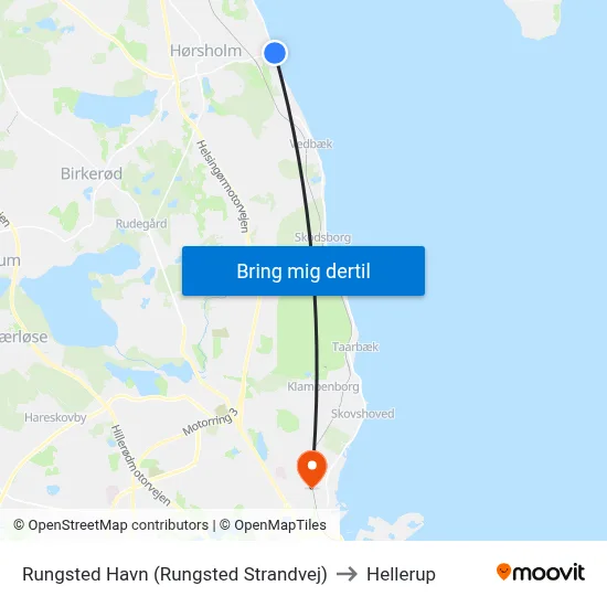 Rungsted Havn (Rungsted Strandvej) to Hellerup map