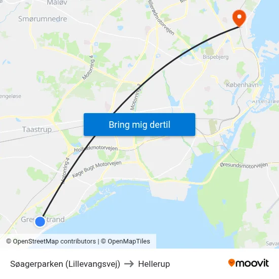 Søagerparken (Lillevangsvej) to Hellerup map