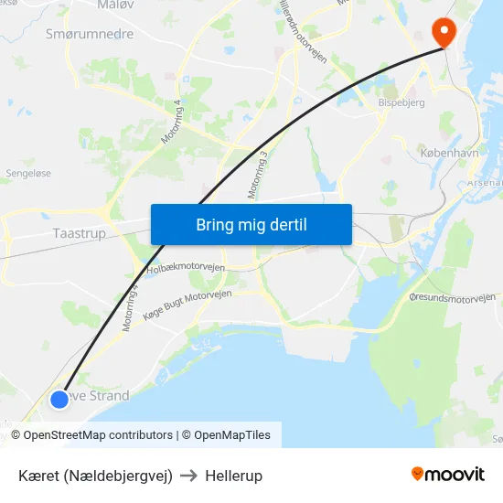 Kæret (Nældebjergvej) to Hellerup map