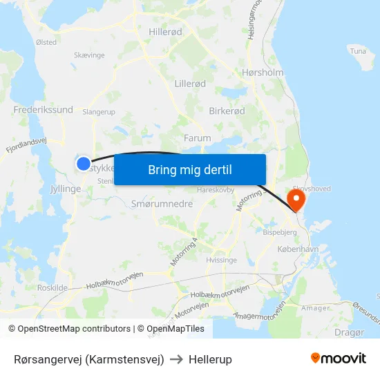 Rørsangervej (Karmstensvej) to Hellerup map