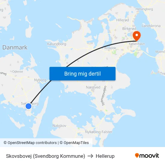 Skovsbovej (Svendborg Kommune) to Hellerup map