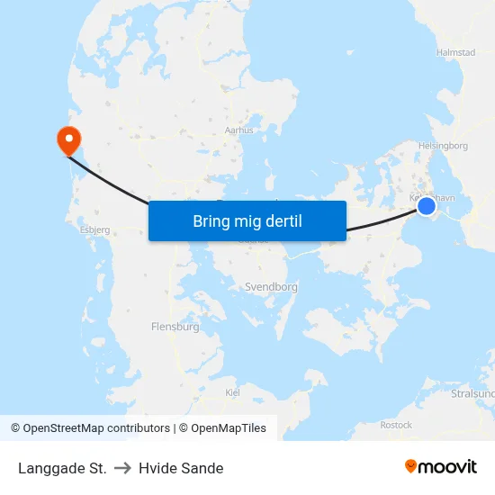 Langgade St. to Hvide Sande map