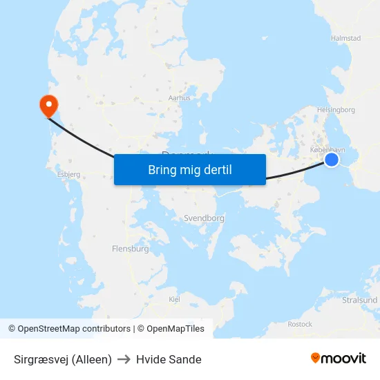 Sirgræsvej (Alleen) to Hvide Sande map