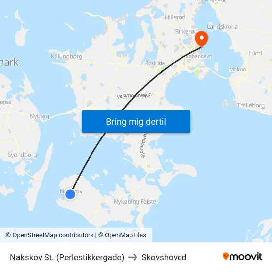 Nakskov St. (Perlestikkergade) to Skovshoved map