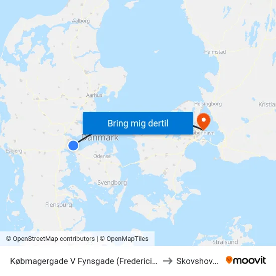 Købmagergade V Fynsgade (Fredericia) to Skovshoved map