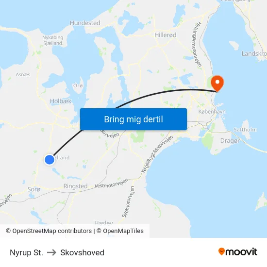 Nyrup St. to Skovshoved map