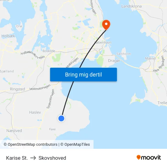 Karise St. to Skovshoved map