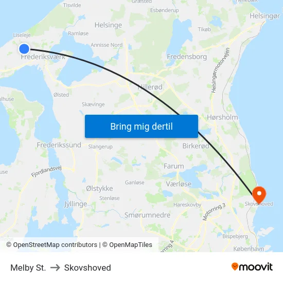 Melby St. to Skovshoved map