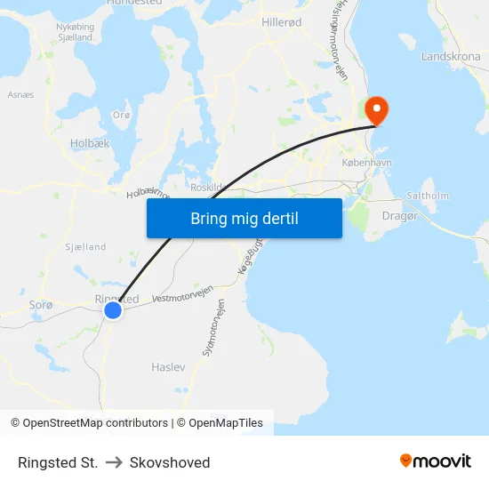 Ringsted St. to Skovshoved map