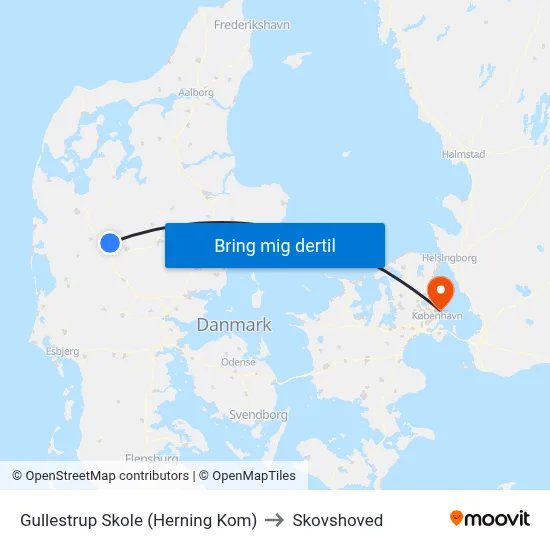 Gullestrup Skole (Herning Kom) to Skovshoved map