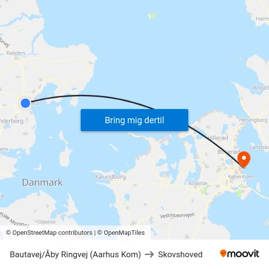 Bautavej/Åby Ringvej (Aarhus Kom) to Skovshoved map
