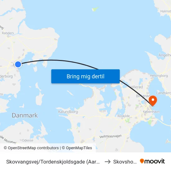 Skovvangsvej/Tordenskjoldsgade (Aarhus Kom) to Skovshoved map