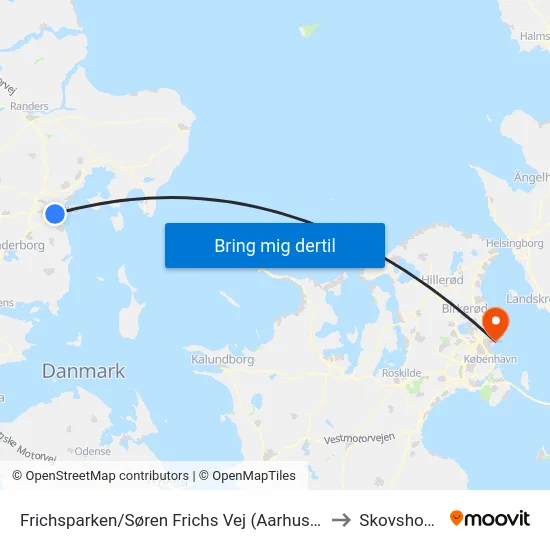 Frichsparken/Søren Frichs Vej (Aarhus Kom) to Skovshoved map