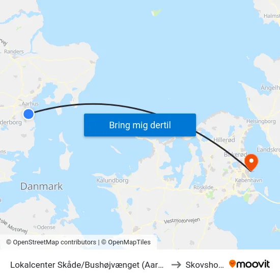 Lokalcenter Skåde/Bushøjvænget (Aarhus Kom) to Skovshoved map
