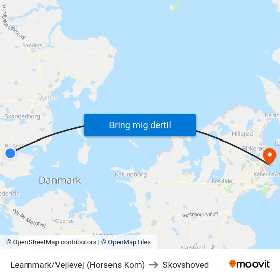 Learnmark/Vejlevej (Horsens Kom) to Skovshoved map