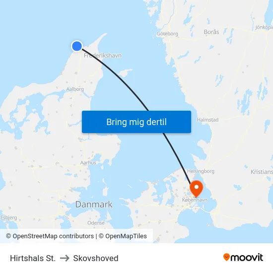 Hirtshals St. to Skovshoved map