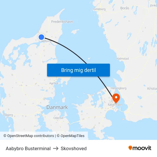 Aabybro Busterminal to Skovshoved map