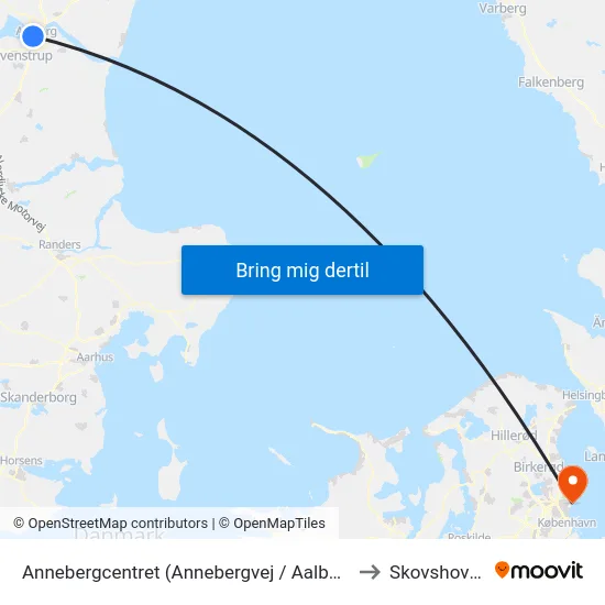 Annebergcentret (Annebergvej / Aalborg) to Skovshoved map