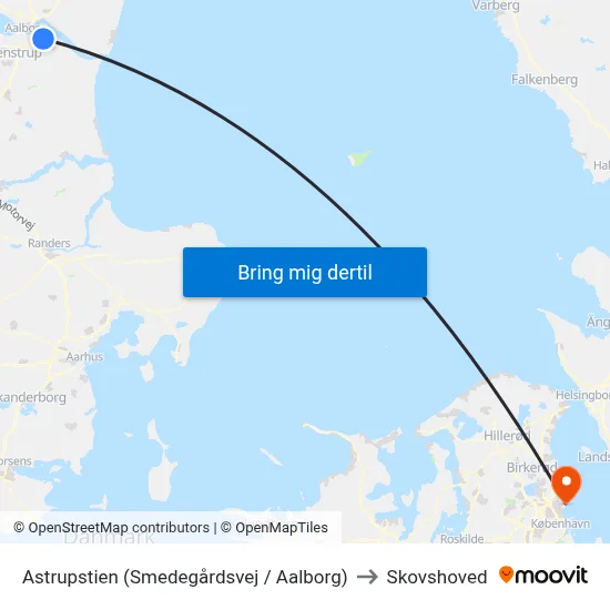 Astrupstien (Smedegårdsvej / Aalborg) to Skovshoved map