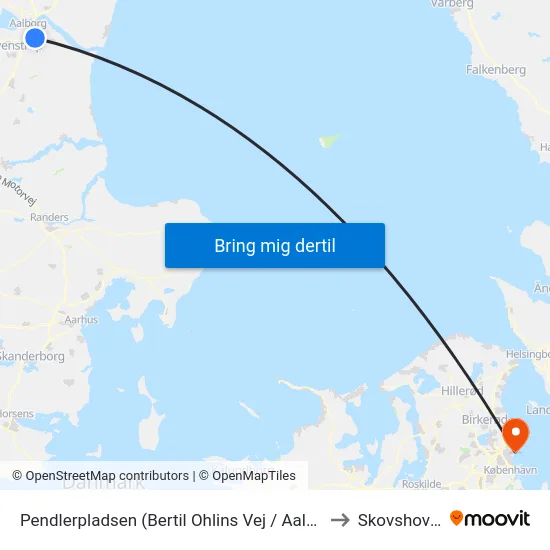 Pendlerpladsen (Bertil Ohlins Vej / Aalborg) to Skovshoved map