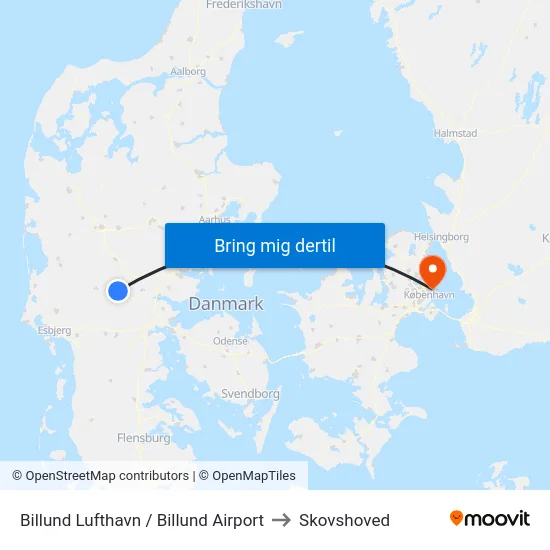 Billund Lufthavn / Billund Airport to Skovshoved map