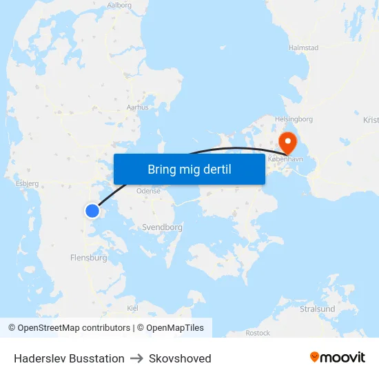 Haderslev Busstation to Skovshoved map