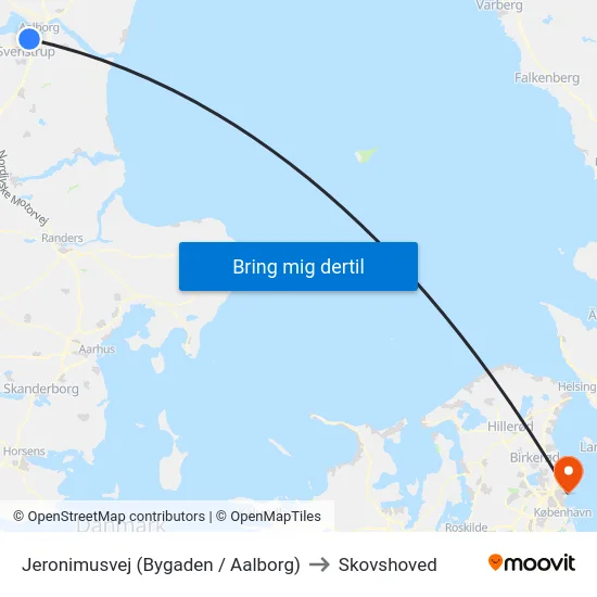Jeronimusvej (Bygaden / Aalborg) to Skovshoved map