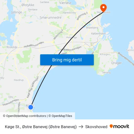 Køge St., Østre Banevej (Østre Banevej) to Skovshoved map