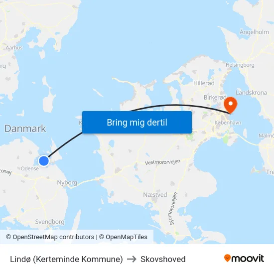 Lindø (Kerteminde Kommune) to Skovshoved map