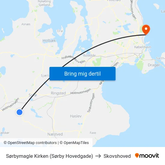Sørbymagle Kirken (Sørby Hovedgade) to Skovshoved map