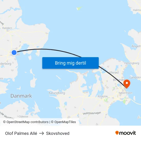 Olof Palmes Allé to Skovshoved map