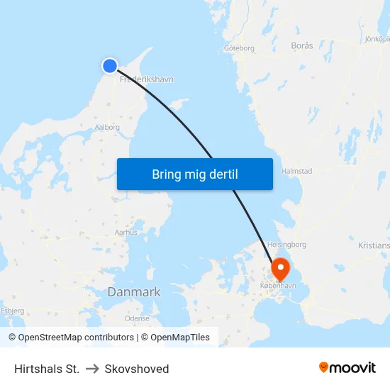 Hirtshals St. to Skovshoved map