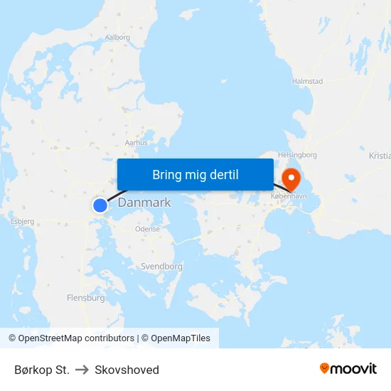 Børkop St. to Skovshoved map