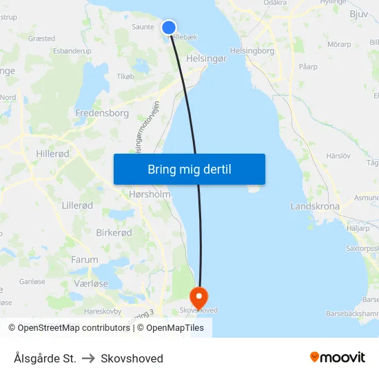 Ålsgårde St. to Skovshoved map
