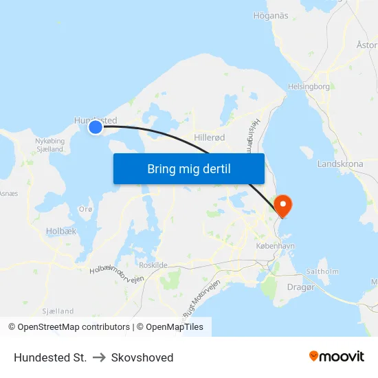 Hundested St. to Skovshoved map