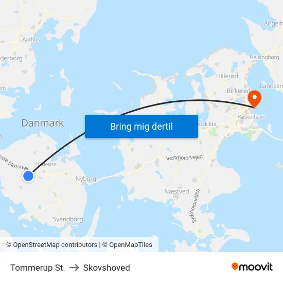 Tommerup St. to Skovshoved map