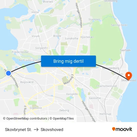 Skovbrynet St. to Skovshoved map