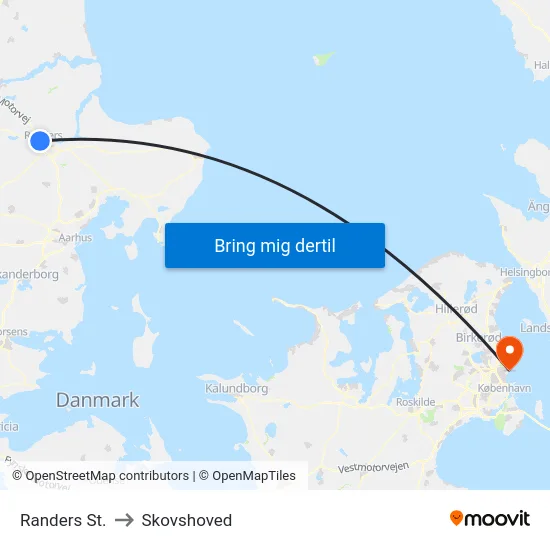 Randers St. to Skovshoved map