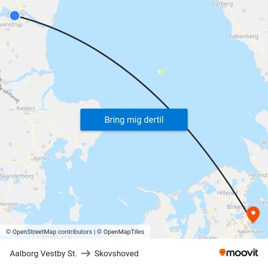 Aalborg Vestby St. to Skovshoved map