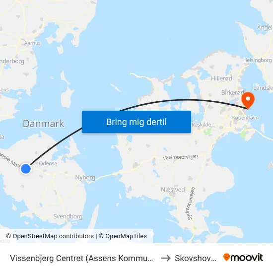 Vissenbjerg Centret (Assens Kommune) to Skovshoved map